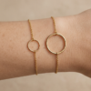 gouden armband dames zilver verguld met cirkel verguld zilveren armband dames met cirkel