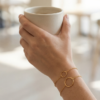 goud verguld sterling zilveren armband met cirkel goldplated zilveren armband met cirkel