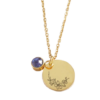 geboortebloem ketting goud rvs met geboortesteen
