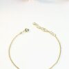 Verguld zilveren armband met twee hartjes