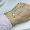 goud verguld zilveren armbandje met hartje en cirkel