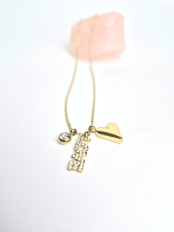 goud stainless steel ketting met 3 bedels love goud stainless steel kettinkje met bedels niet verkleuren