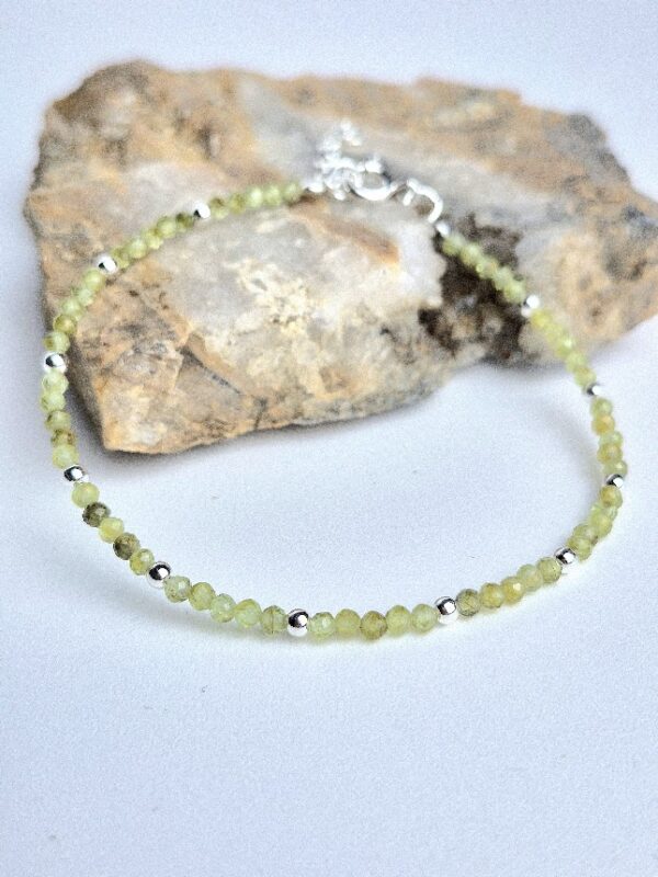 peridoot armband sterling zilver handgemaakt