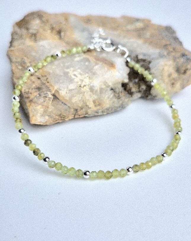 peridoot armband zilver handgemaakt peridoot armband sterling zilver handgemaakt