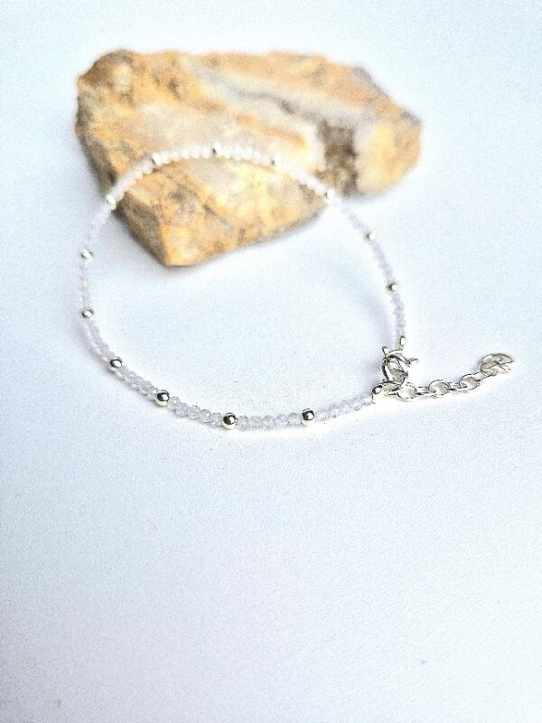 rozenkwarts armband sterling zilver handgemaakt